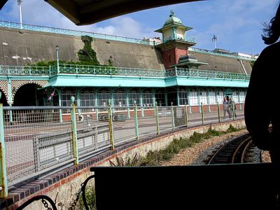 Brighton Promenade and Madeira Lift, seen from the Volks Railway
